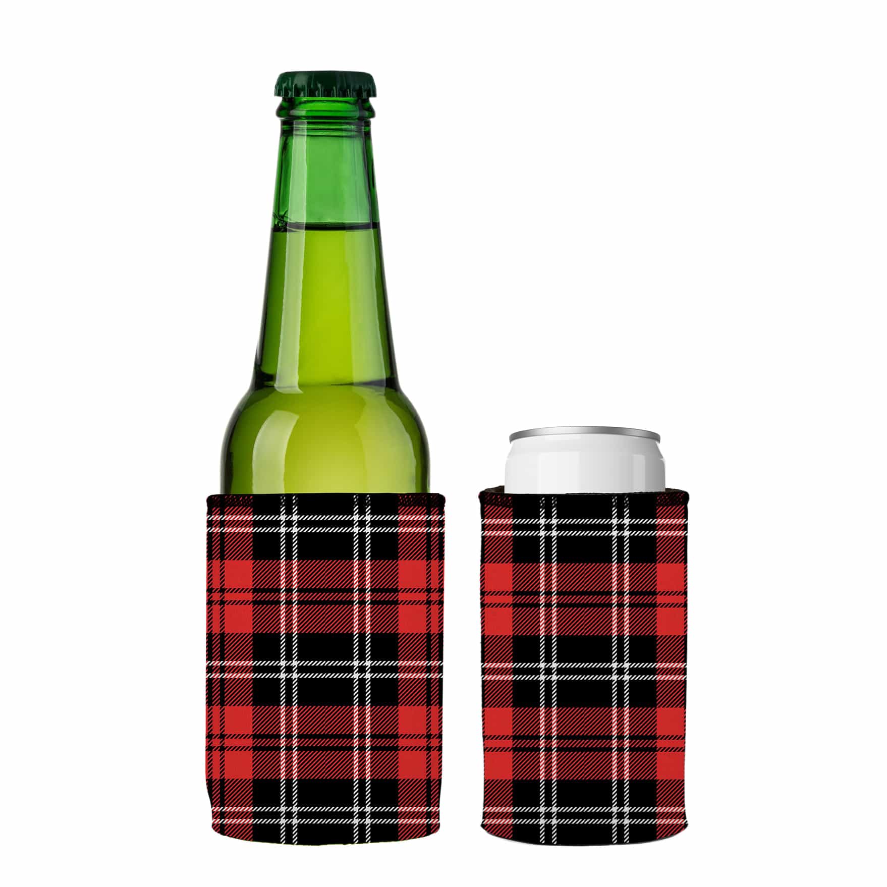 Stubbyz Scottish Tartan Plaid Stubby Cooler 2-Pack