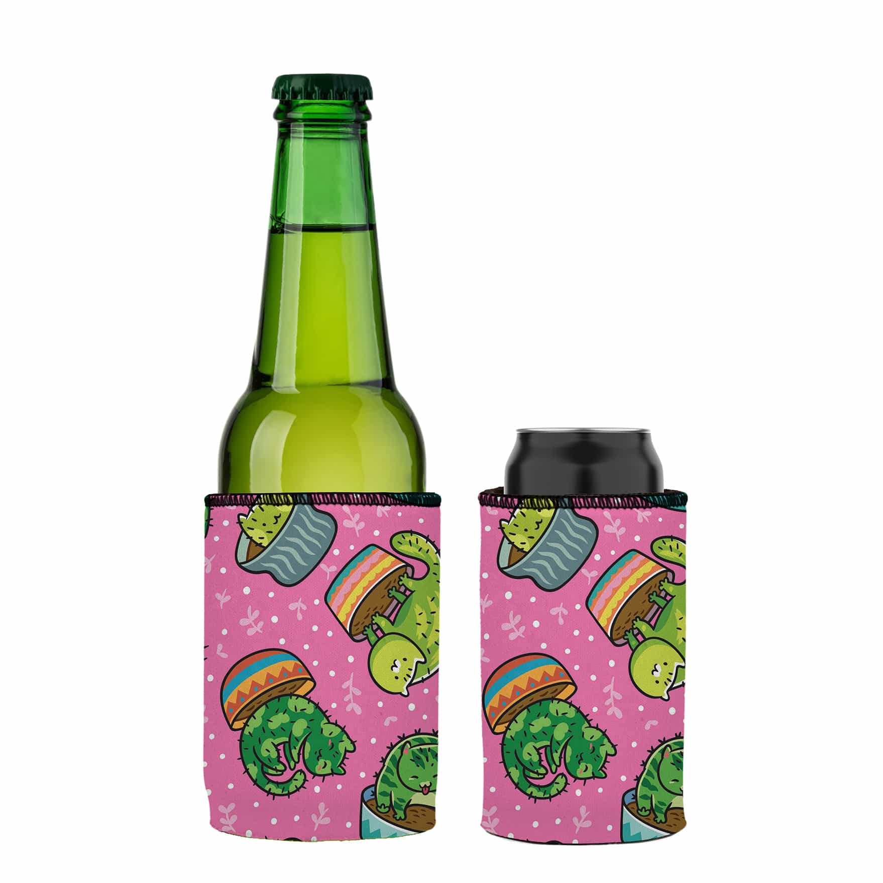 Stubbyz Cats in a Flowerpot Stubby Cooler 2-Pack