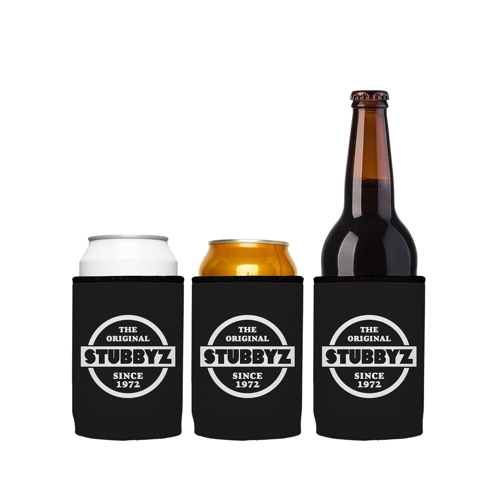 The Original Stubbyz Stubby Cooler (Black) 3-Pack