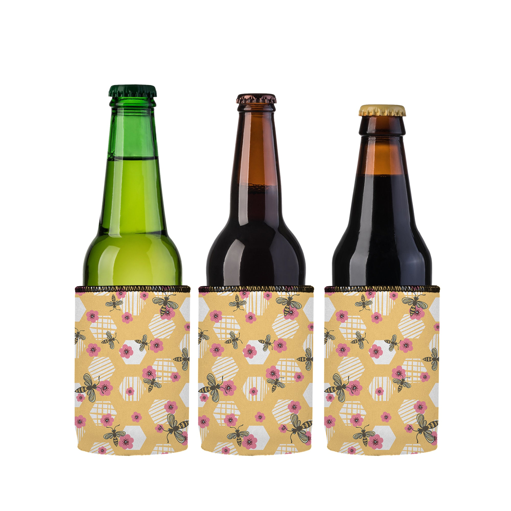 Stubbyz Honey Bee Stubby Cooler 3-Pack
