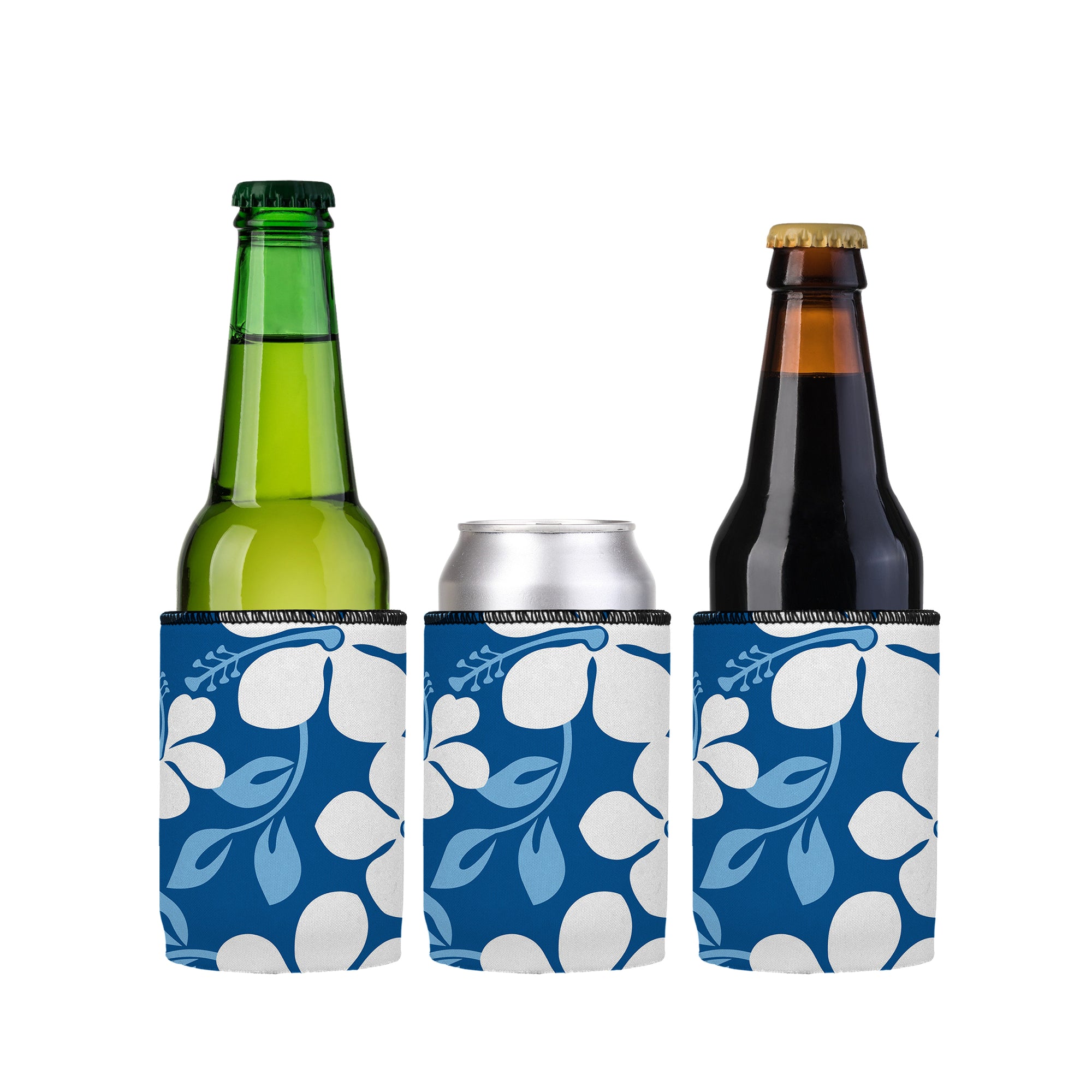 Stubbyz Hibiscus Flower Stubby Cooler 3-Pack