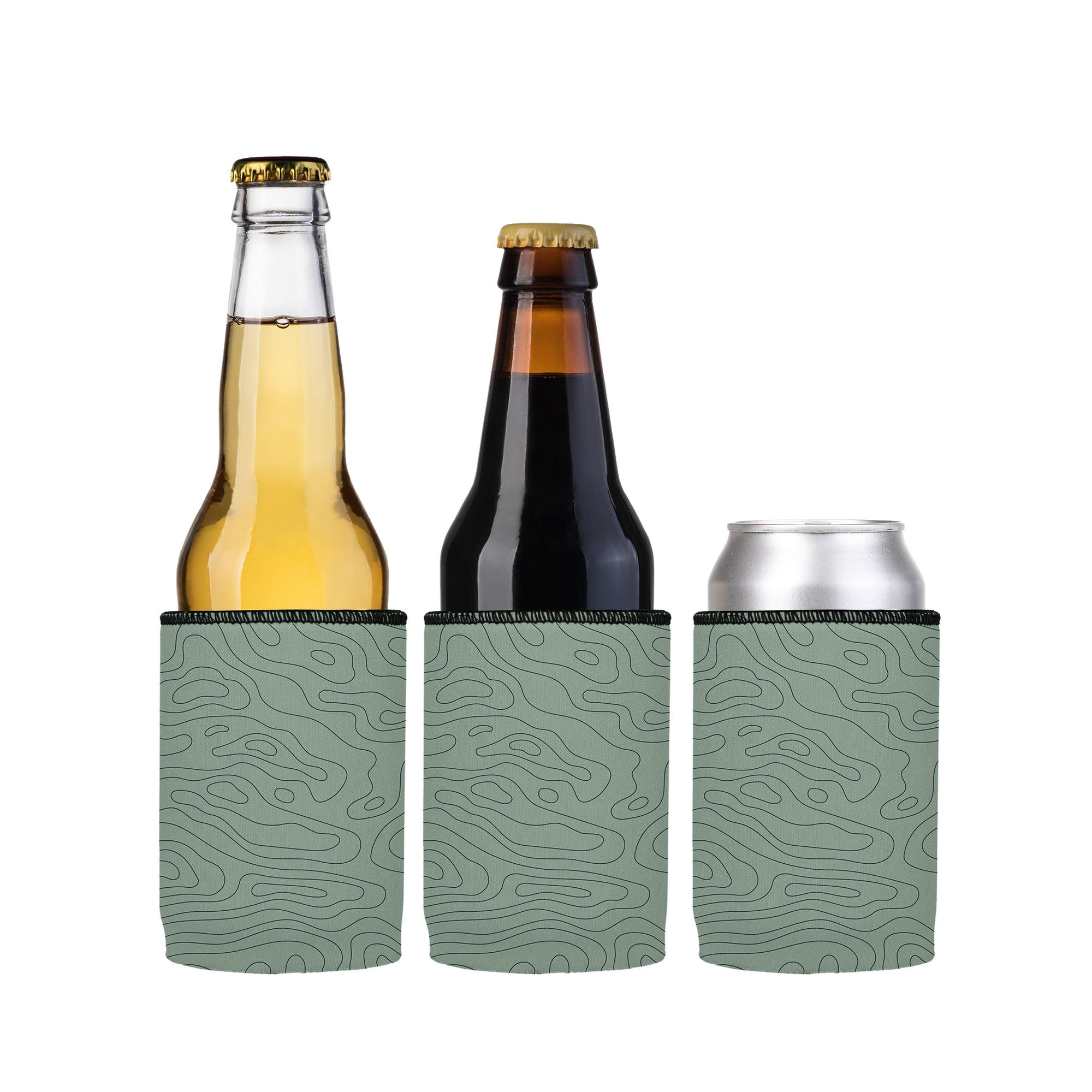 Stubbyz Topographic Map Stubby Cooler 3-Pack