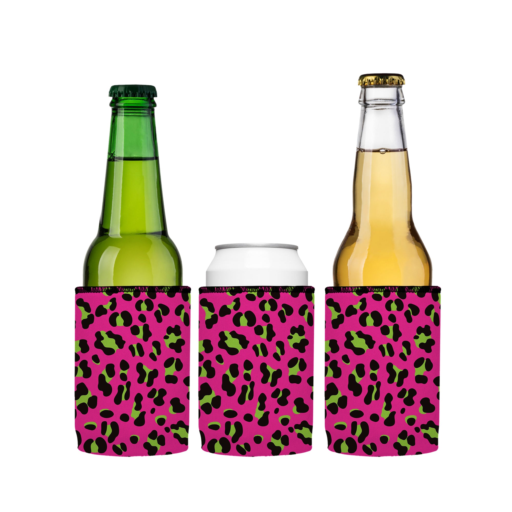 Stubbyz 80s Leopard Print Stubby Cooler 3-Pack