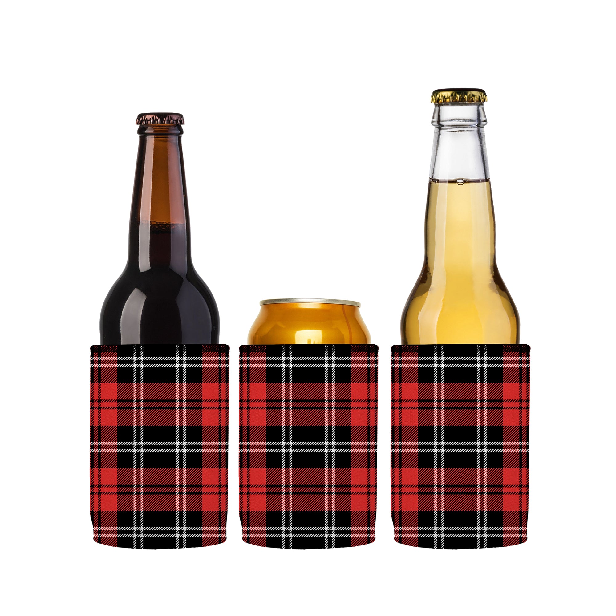 Stubbyz Scottish Tartan Plaid Stubby Cooler 3-Pack