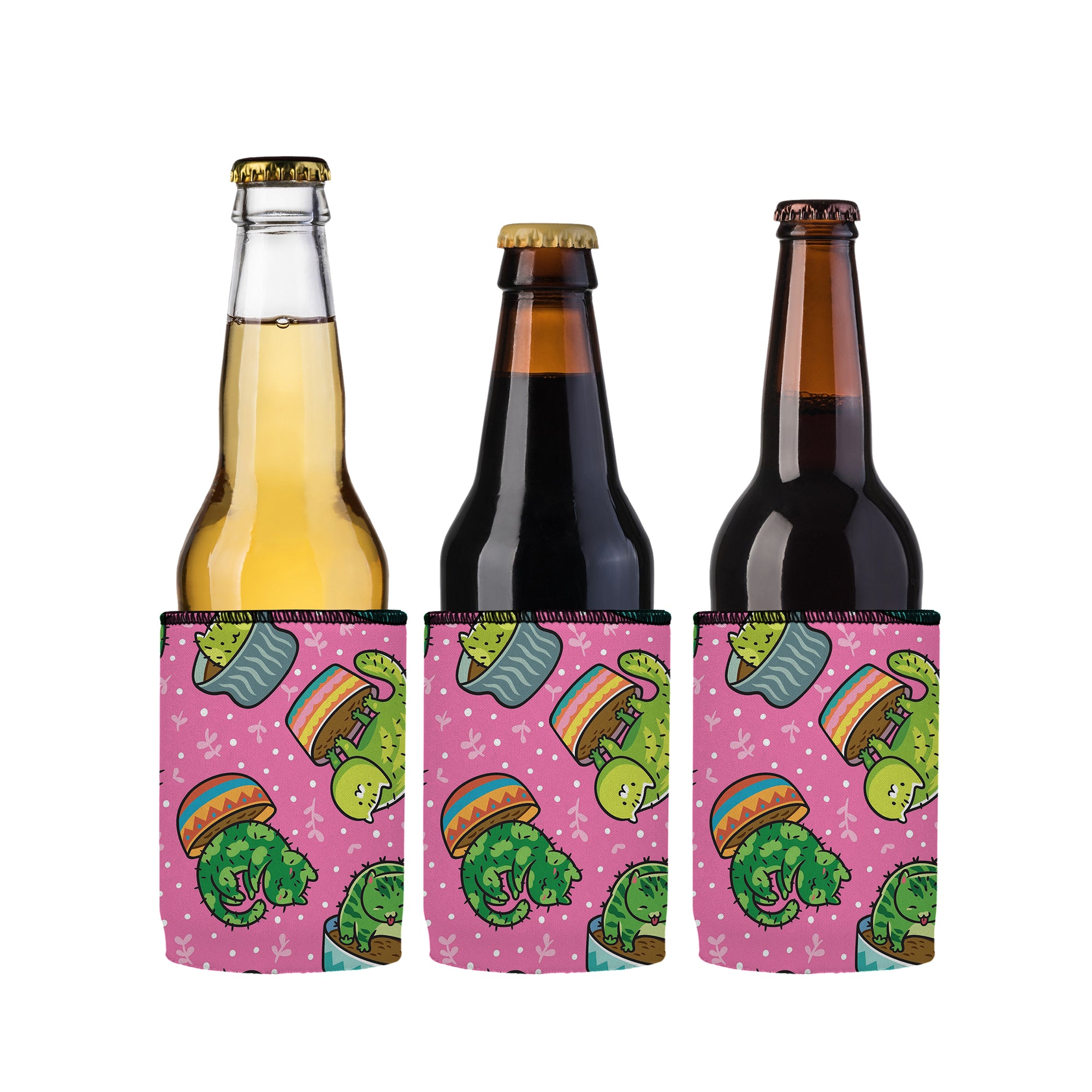 Stubbyz Cats in a Flowerpot Stubby Cooler 3-Pack