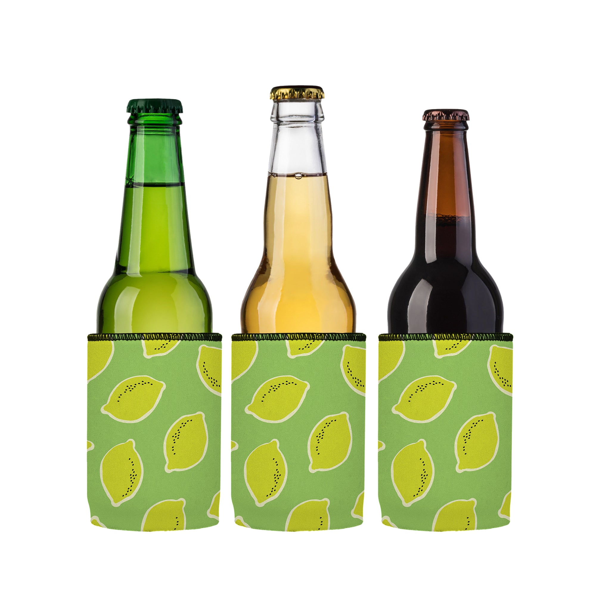 Stubbyz Green Lemon Zest Stubby Cooler 3-Pack