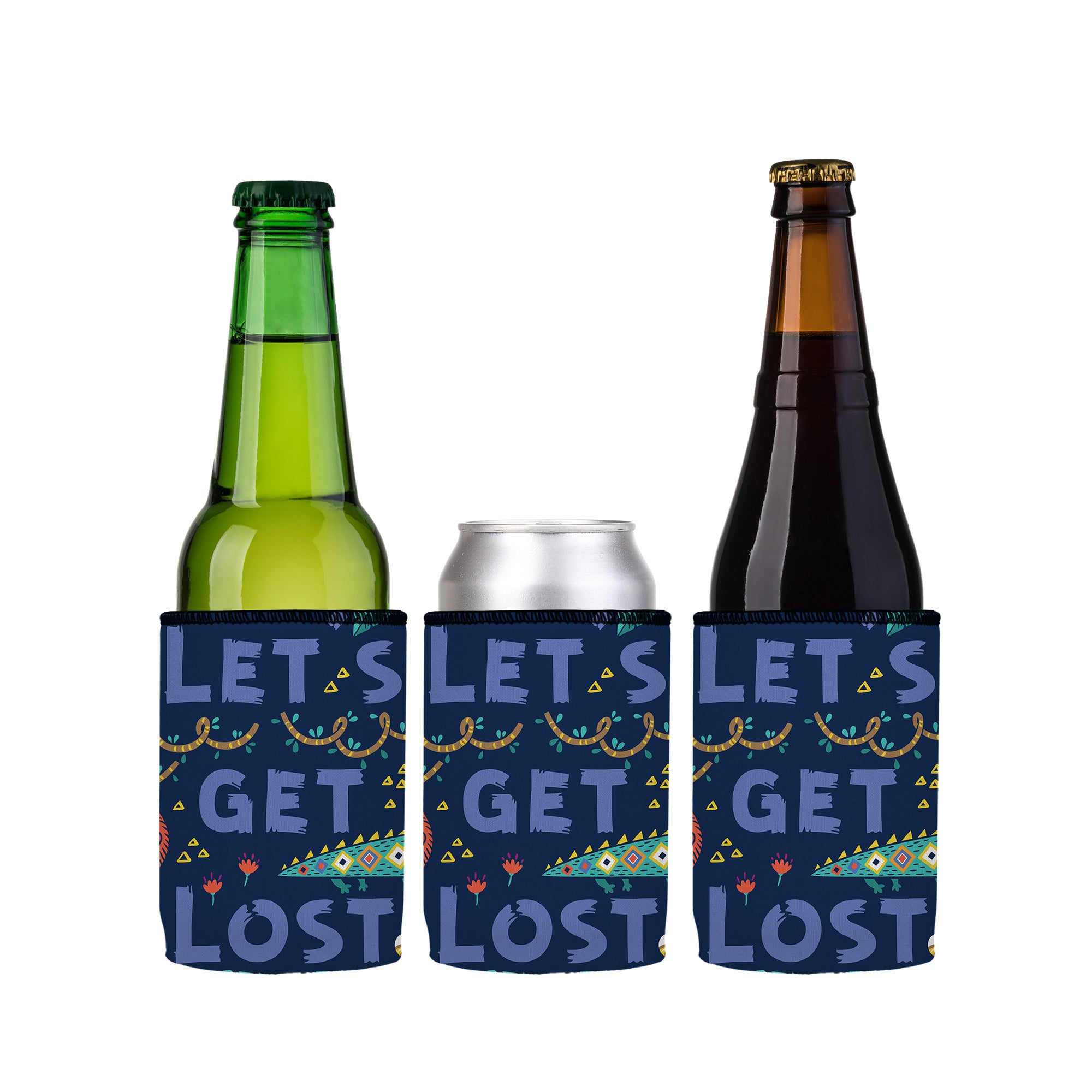 Stubbyz Lets Get Lost in the Wild Stubby Cooler 3-Pack