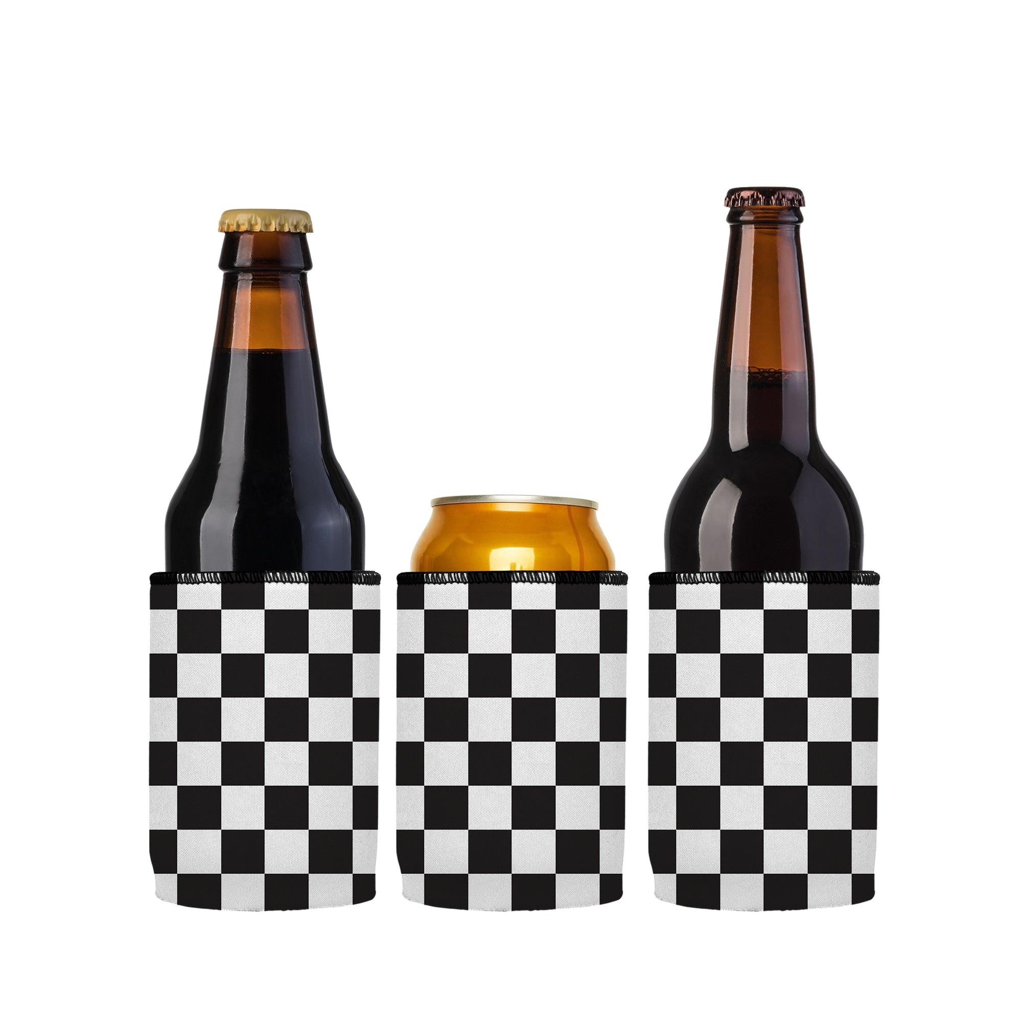 Stubbyz Small Checkerboard Stubby Cooler 3-Pack