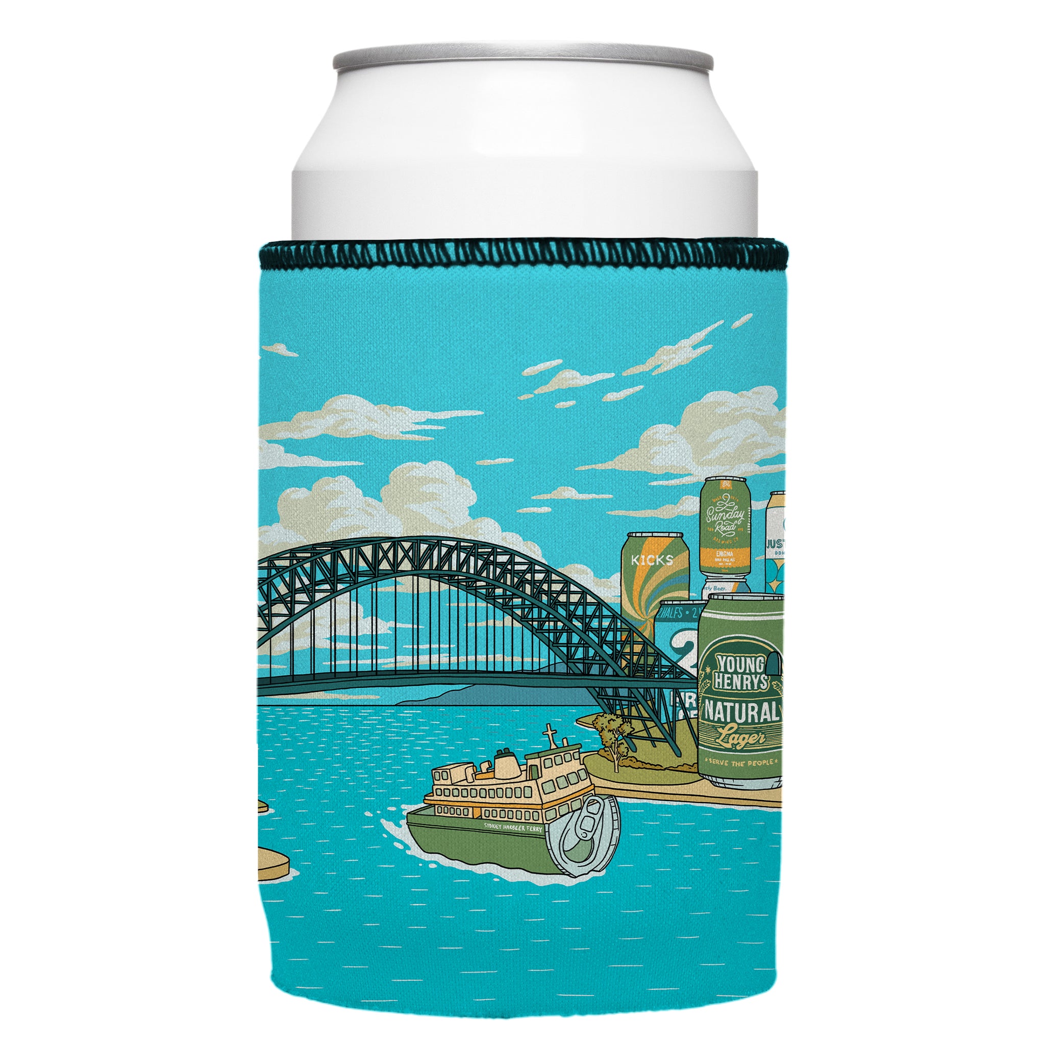 Stubbyz x Aidan Howes Sydney Harbeer Stubby Cooler
