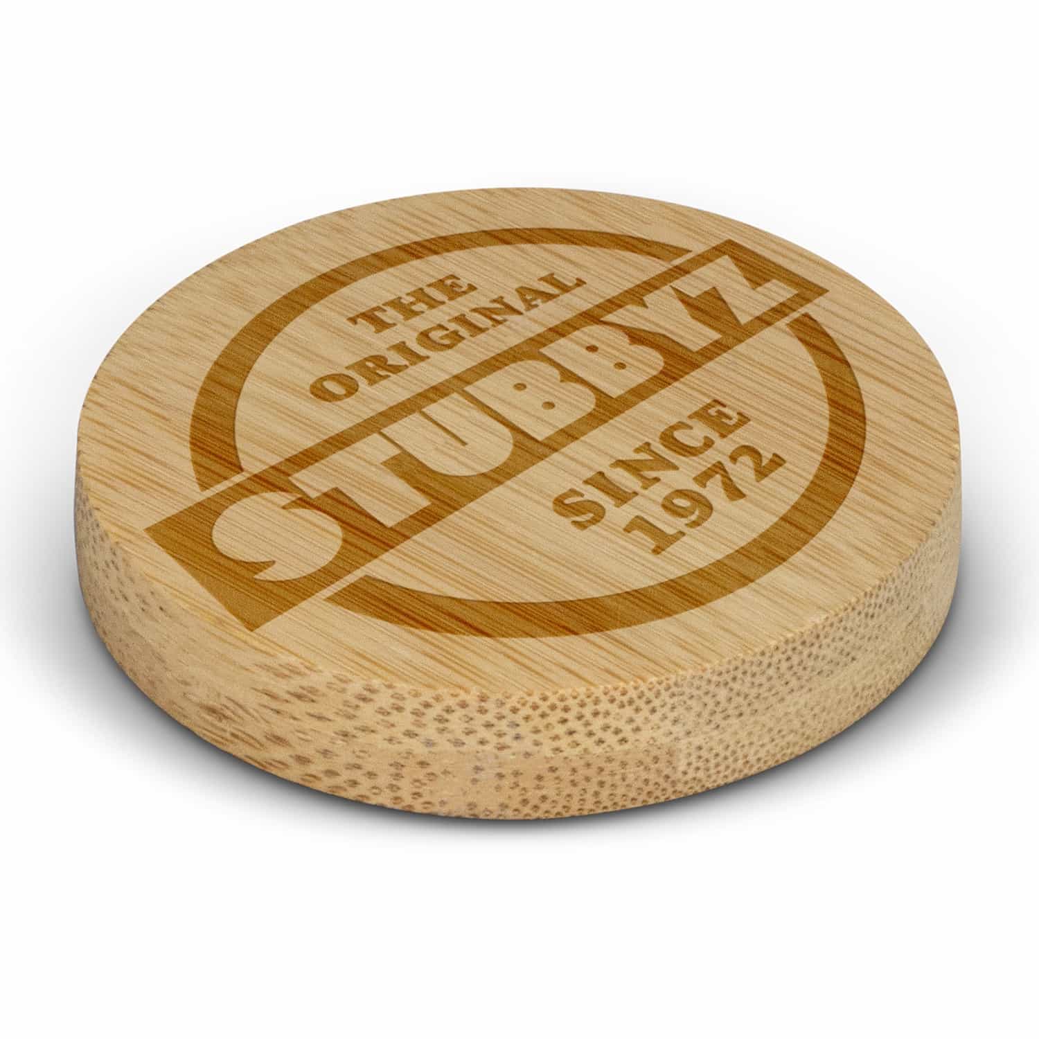 Stubbyz Round Bamboo Bottle Opener