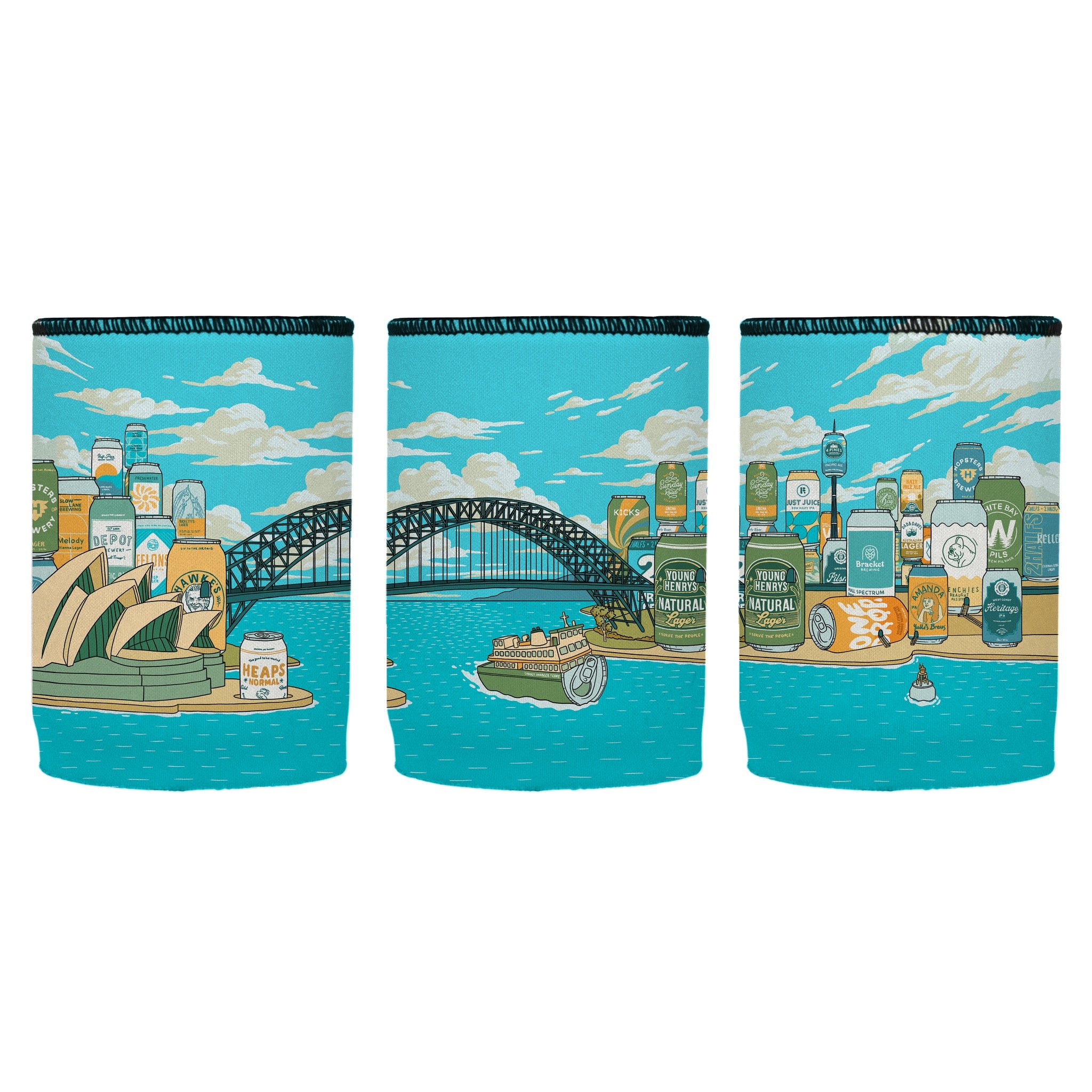 Stubbyz x Aidan Howes Sydney Harbeer Stubby Cooler
