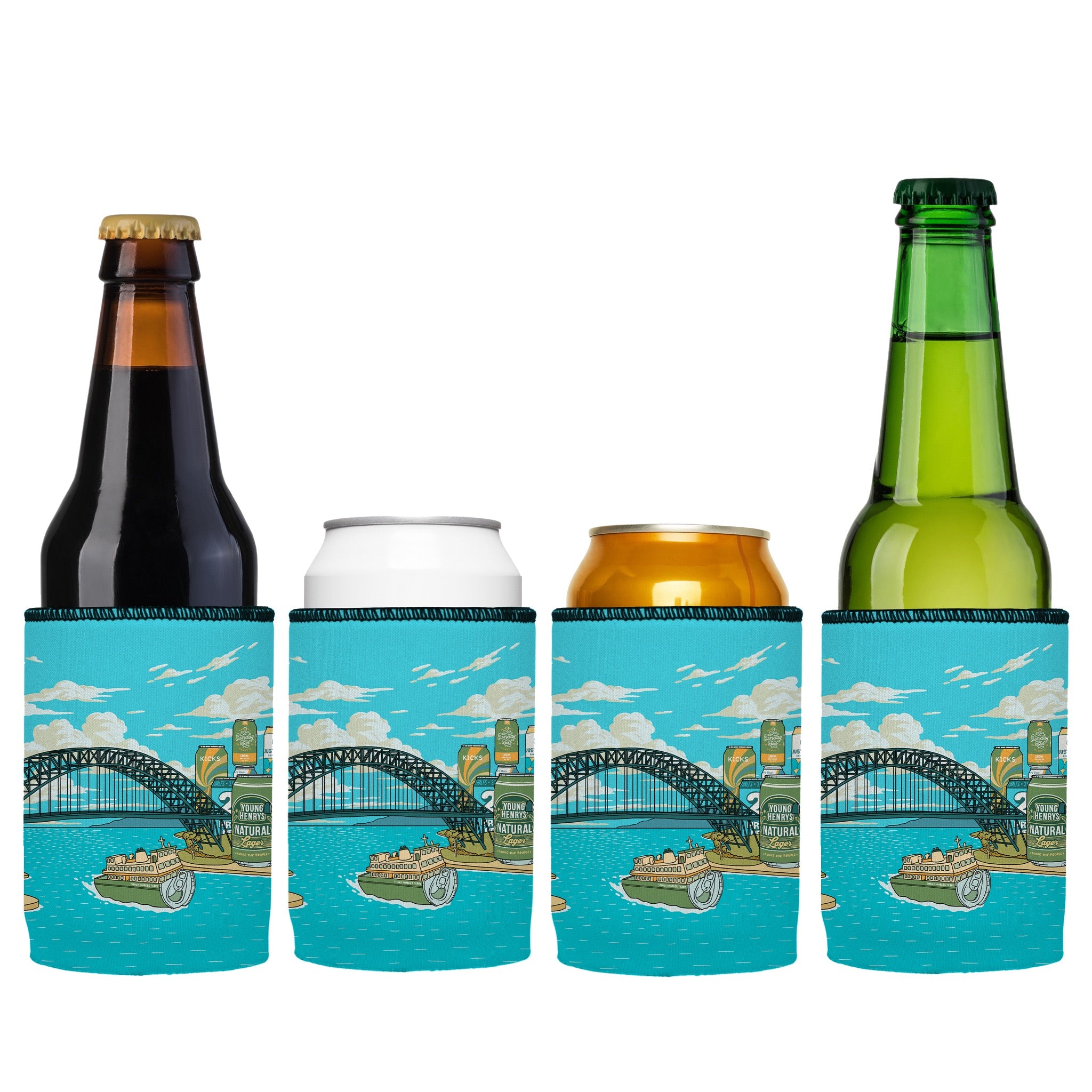 Stubbyz x Aidan Howes Sydney Harbeer Stubby Cooler