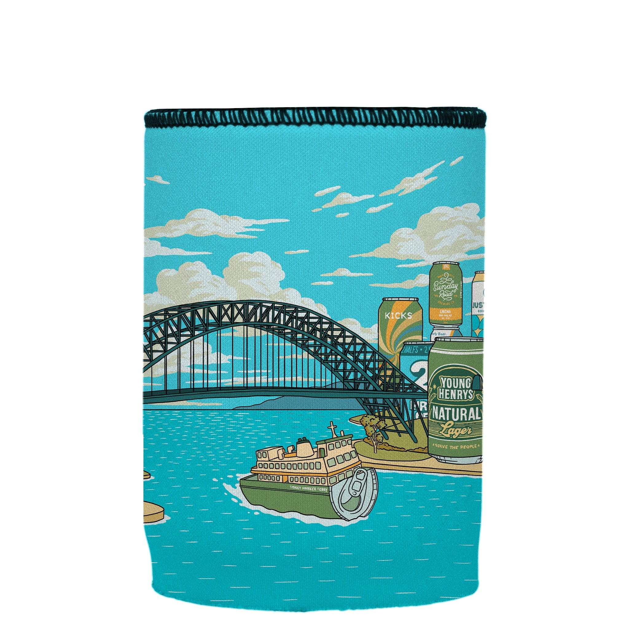 Stubbyz x Aidan Howes Sydney Harbeer Stubby Cooler