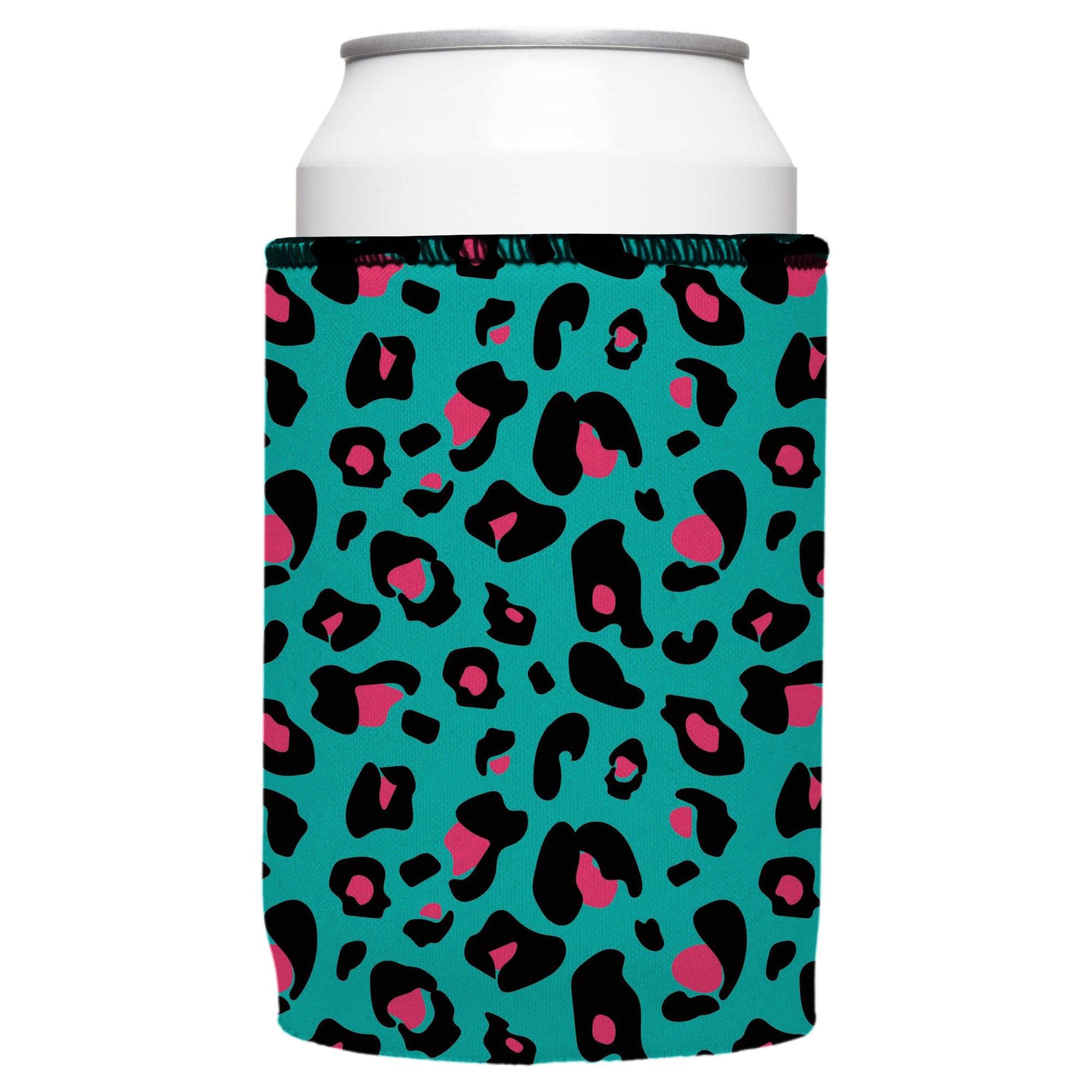 Stubbyz Teal Leopard Pattern Stubby Cooler