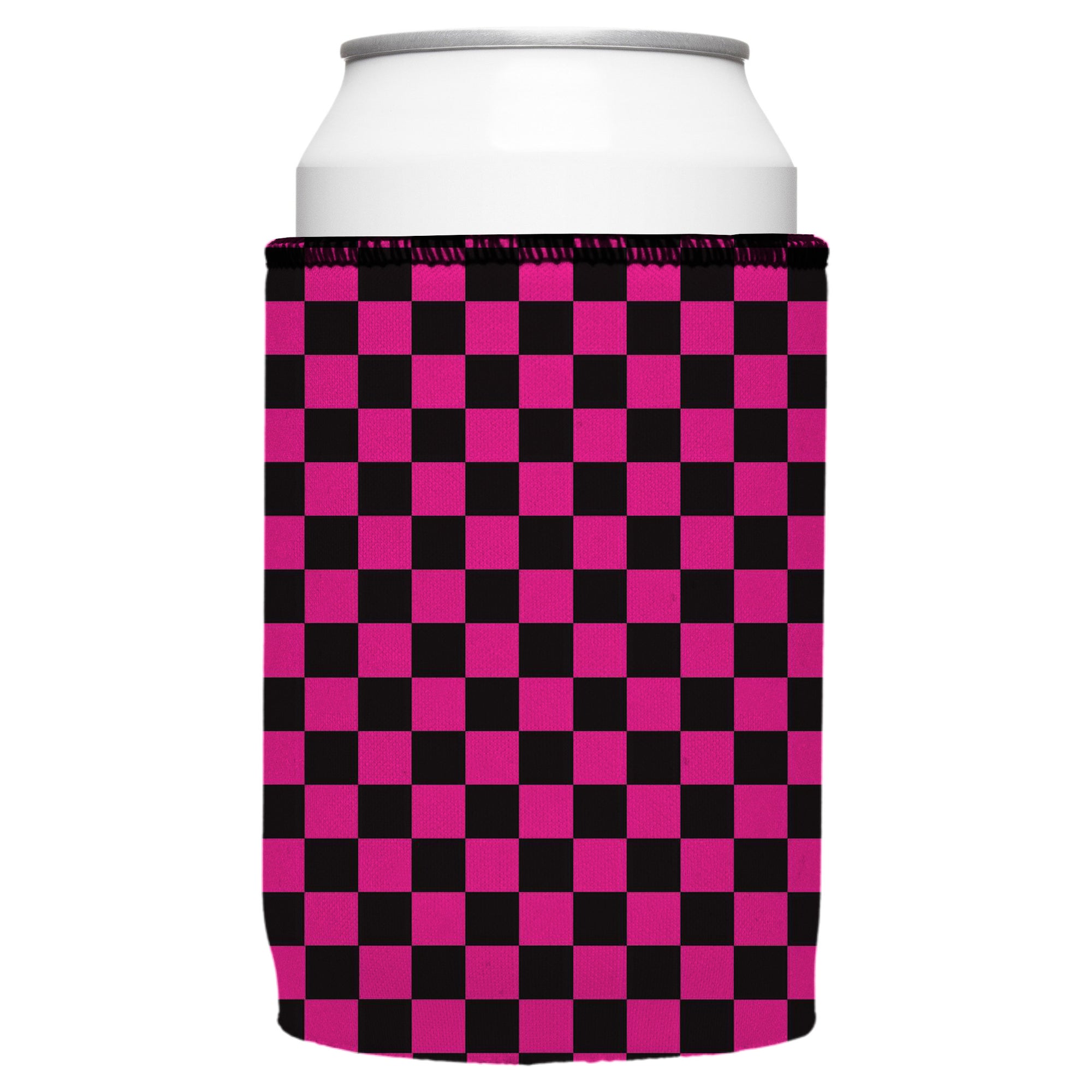 Stubbyz Pink Checkerboard Stubby Cooler